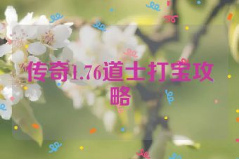 传奇1.76道士打宝攻略