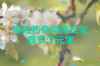 原始传奇皇陵挖宝要多少元宝