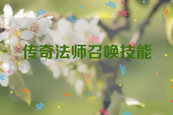 传奇法师召唤技能
