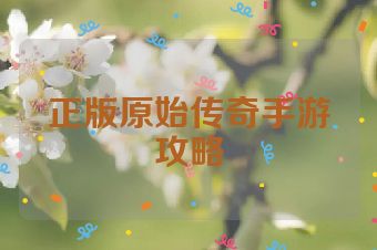 正版原始传奇手游攻略