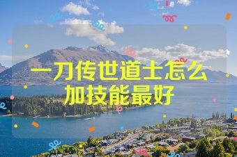 一刀传世道士怎么加技能最好