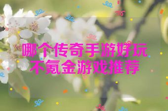 哪个传奇手游好玩不氪金游戏推荐