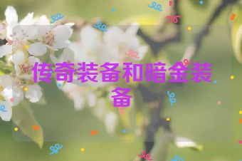 传奇装备和暗金装备