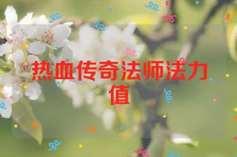 热血传奇法师法力值