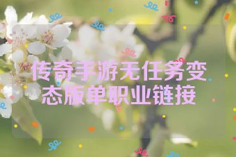 传奇手游无任务变态版单职业链接