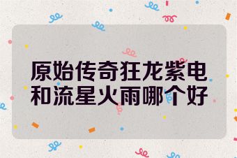 原始传奇狂龙紫电和流星火雨哪个好