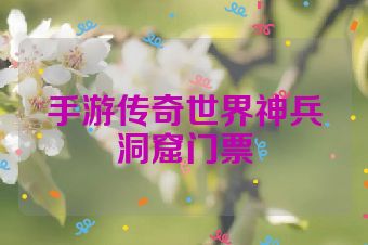 手游传奇世界神兵洞窟门票