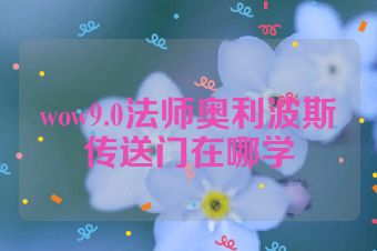 wow9.0法师奥利波斯传送门在哪学