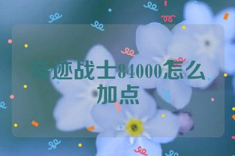 奇迹战士84000怎么加点
