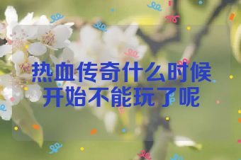 热血传奇什么时候开始不能玩了呢