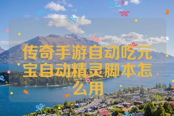 传奇手游自动吃元宝自动精灵脚本怎么用
