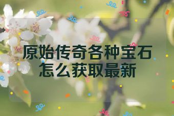 原始传奇各种宝石怎么获取最新
