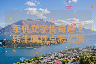 手机文字传奇道士转生属性点怎么加