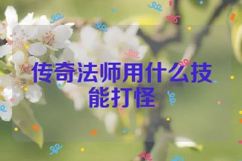 传奇法师用什么技能打怪