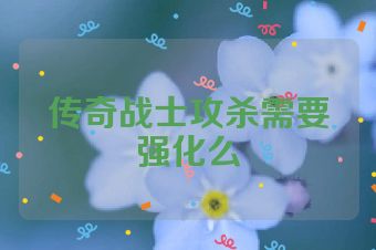 传奇战士攻杀需要强化么