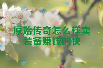 原始传奇怎么样卖装备赚钱的快