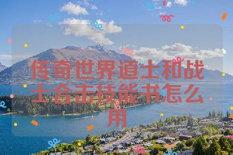 传奇世界道士和战士合击技能书怎么用
