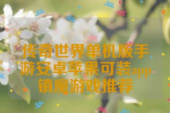 传奇世界单机版手游安卓苹果可装app镇魔游戏推荐