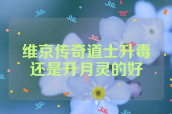 维京传奇道士升毒还是升月灵的好
