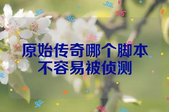 原始传奇哪个脚本不容易被侦测