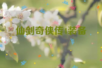 仙剑奇侠传4装备