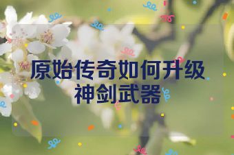 原始传奇如何升级神剑武器