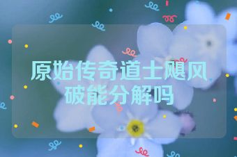原始传奇道士飓风破能分解吗