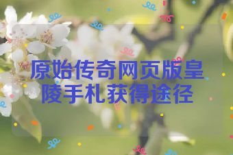 原始传奇网页版皇陵手札获得途径