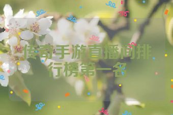 传奇手游直播间排行榜第一名