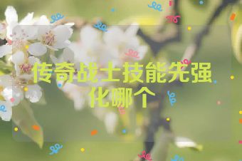 传奇战士技能先强化哪个
