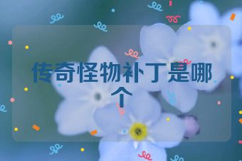 传奇怪物补丁是哪个