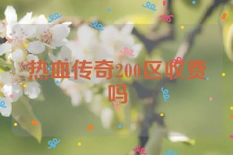 热血传奇200区收费吗