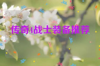 传奇4战士装备推荐