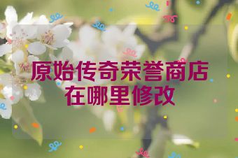 原始传奇荣誉商店在哪里修改