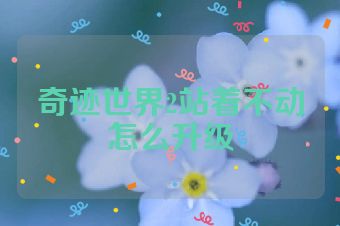 奇迹世界2站着不动怎么升级