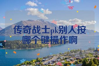 传奇战士pk别人按哪个键操作啊